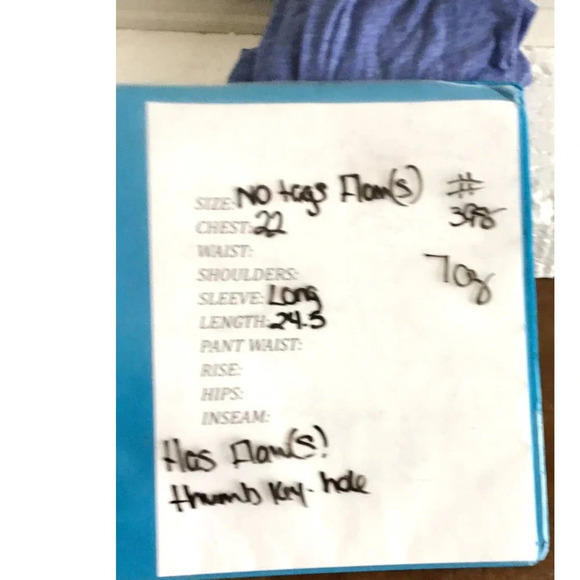 Lululemon STOP DROP AND SQUAT Long Sleeve Heathered Blue (FLAWS) - Picture 13 of 13